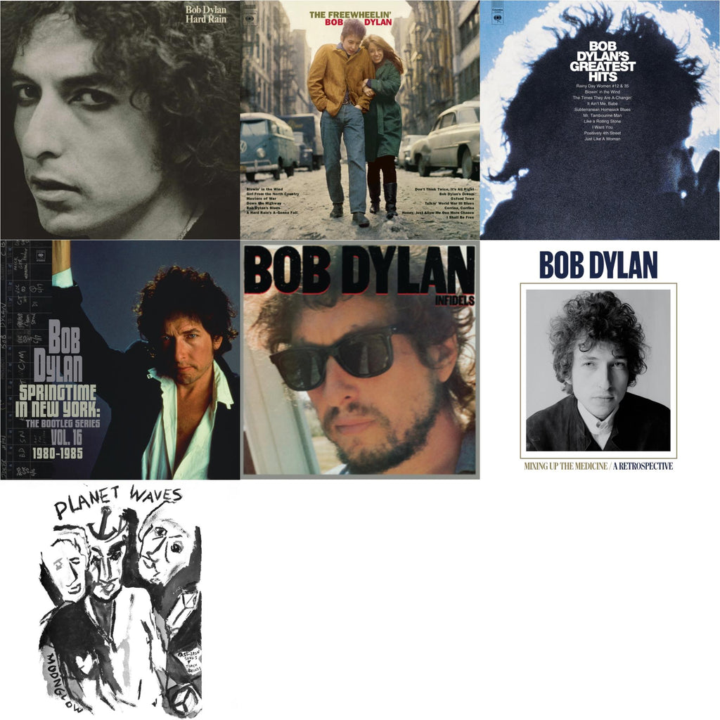 Infidels (150G/Dl Insert) & Planet Waves (150G LP Vinyl/Dl) & Springtime In New York: The Bootleg Series Vol. 16 (1980-1985) (2LP) & Mixing Up The Medicine & Hard Rain (150G/Dl Card) & Freewheelin Bob Dylan (140G/Dl Code) & Greatest Hits (150G/Dl Card)