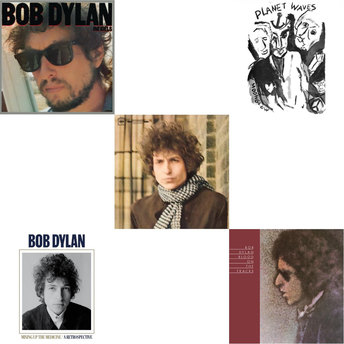 Infidels (150G/Dl Insert) & Planet Waves (150G LP Vinyl/Dl) & Blood On The Tracks (150G/Dl Insert) & Blonde On Blonde & Mixing Up The Medicine