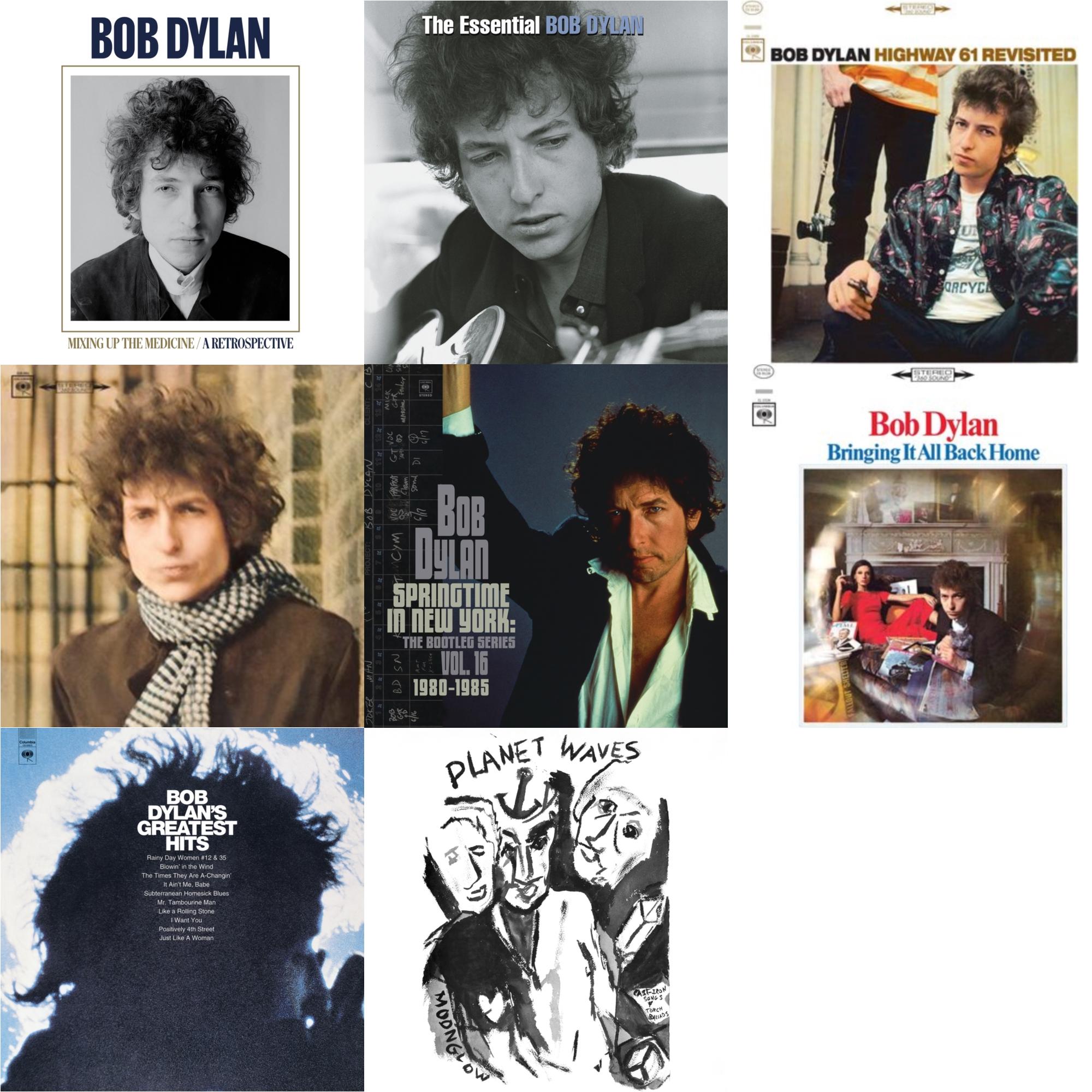 Planet Waves (150G LP Vinyl/Dl) & Springtime In New York: The Bootleg Series Vol. 16 (1980-1985) (2LP) & Bringing It All Back Home & Highway 61 Revisited & Blonde On Blonde & Mixing Up The Medicine & Essential Bob Dylan & Greatest Hits (150G/Dl Card)