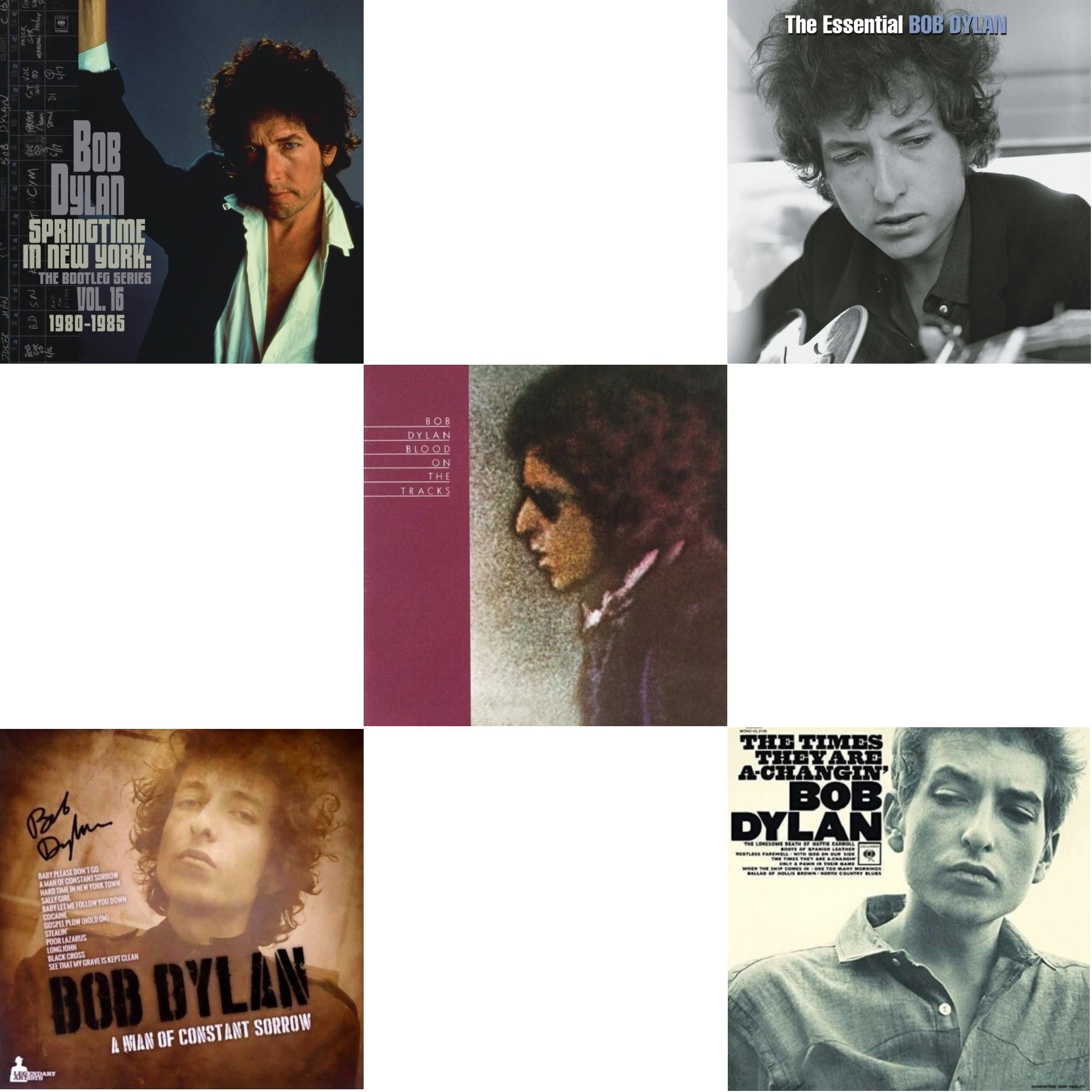 Springtime In New York: The Bootleg Series Vol. 16 (1980-1985) (2LP) & Man Of Constant Sorrow & Blood On The Tracks & Essential Bob Dylan & Times They Are A Changin