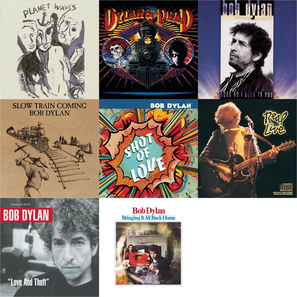 Slow Train Coming & Bringing It All Back Home & Shot Of Love & Good As I Been To You & Real Live & Planet Waves & Dylan & The Dead & Love & Theft