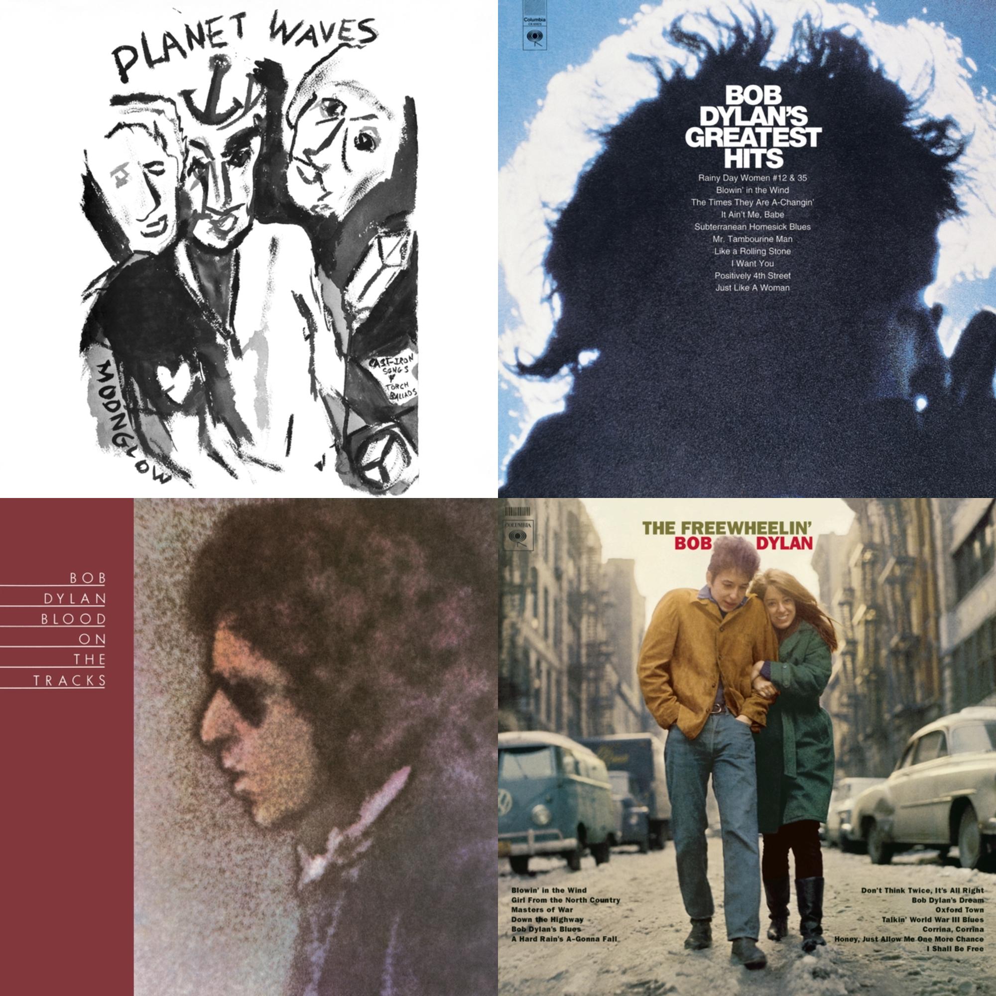 Planet Waves (150G LP Vinyl/Dl) & Blood On The Tracks (150G/Dl Insert) & Freewheelin Bob Dylan (140G/Dl Code) & Greatest Hits (150G/Dl Card)