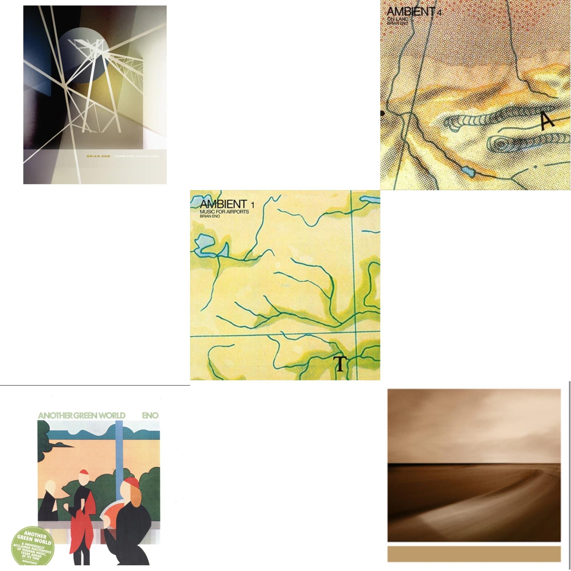 Forever Voiceless (Crystal Clear LP Vinyl) & Another Green World (140G/2017 Master) & Ambient 1: Music For Airports & Ambient 4: On Land & Small Craft On A Milk Sea (2LP/Dl Card)