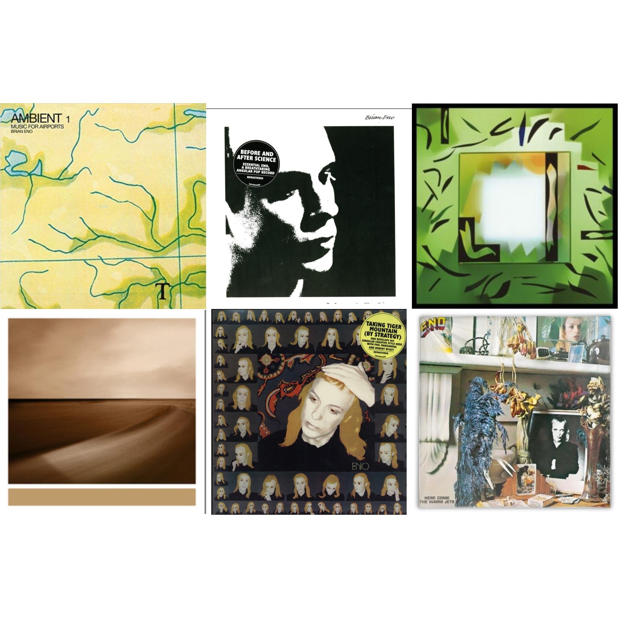 Brian Eno - Ambient 1: Music For Airports & Before And After Science (140G/2017 Master) & Shutov Assembly (2LP/Gatefold/Dl) & Small Craft On A Milk Sea (2LP/Dl Card) & Taking Tiger Mountain (By Strategy) (140G/2017 Master) & Here Come The Warm Jets