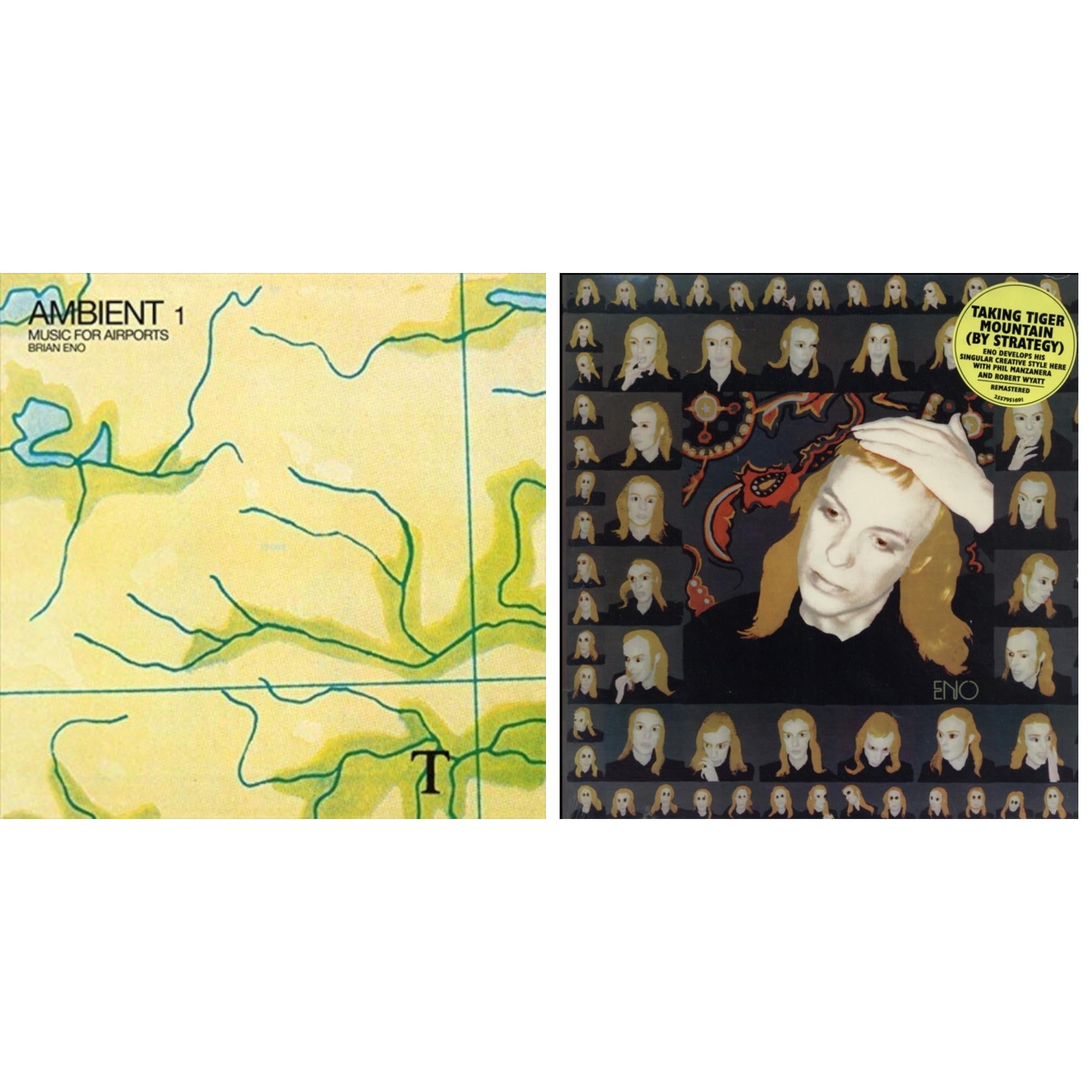 Brian Eno - Taking Tiger Mountain (By Strategy) (140G/2017 Master) & Ambient 1: Music For Airports - LP Vinyl Bundle