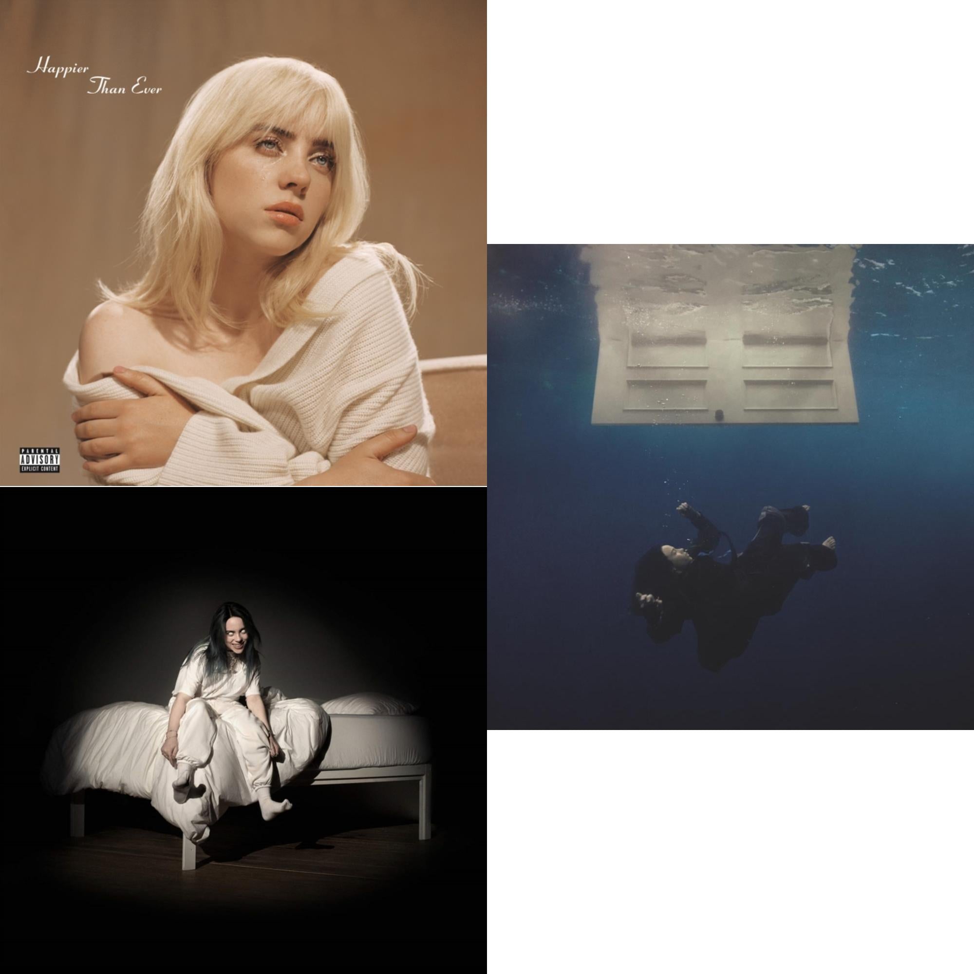 Happier Than Ever (X) (2LP) & Hit Me Hard & Soft (Recycled Black LP Vinyl) & When We All Fall Asleep, Where Do We Go? (Pale Yellow LP Vinyl)