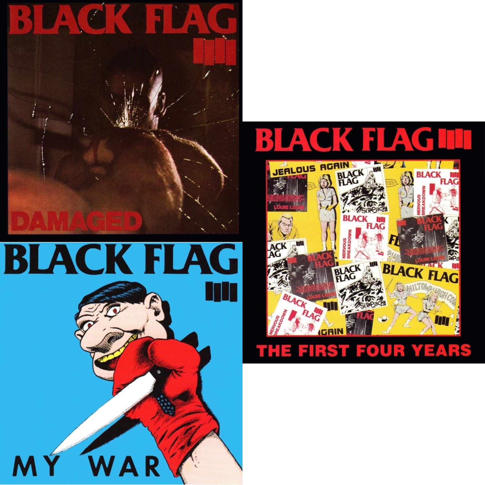 Black Flag - Damaged & First Four Years & My War - LP Vinyl Bundle