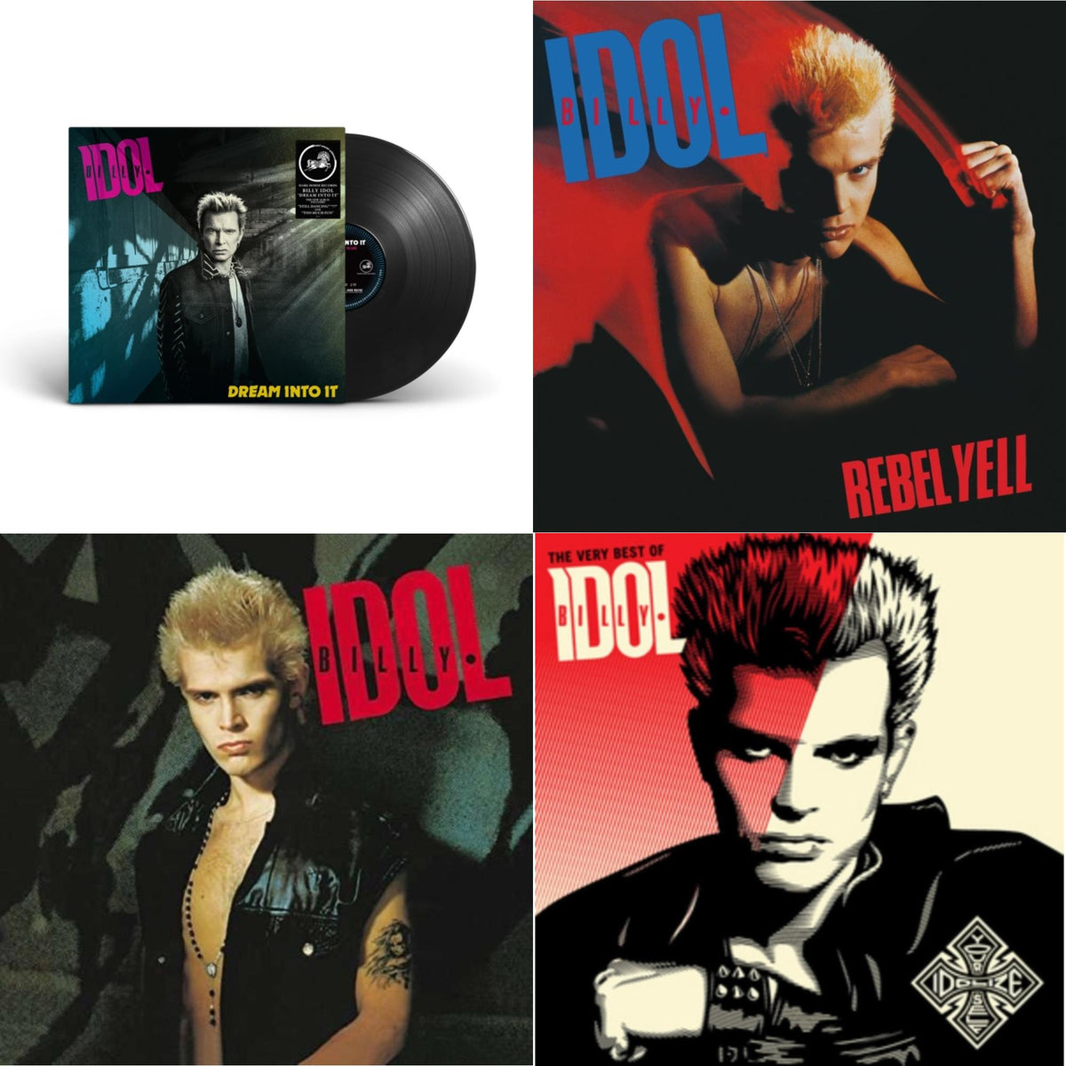 Dream Into It & Rebel Yell (Expanded Edition) (Deluxe/2LP) & Billy Idol (Original Sequence) & Idolize Yourself: Very Best Of (2LP)