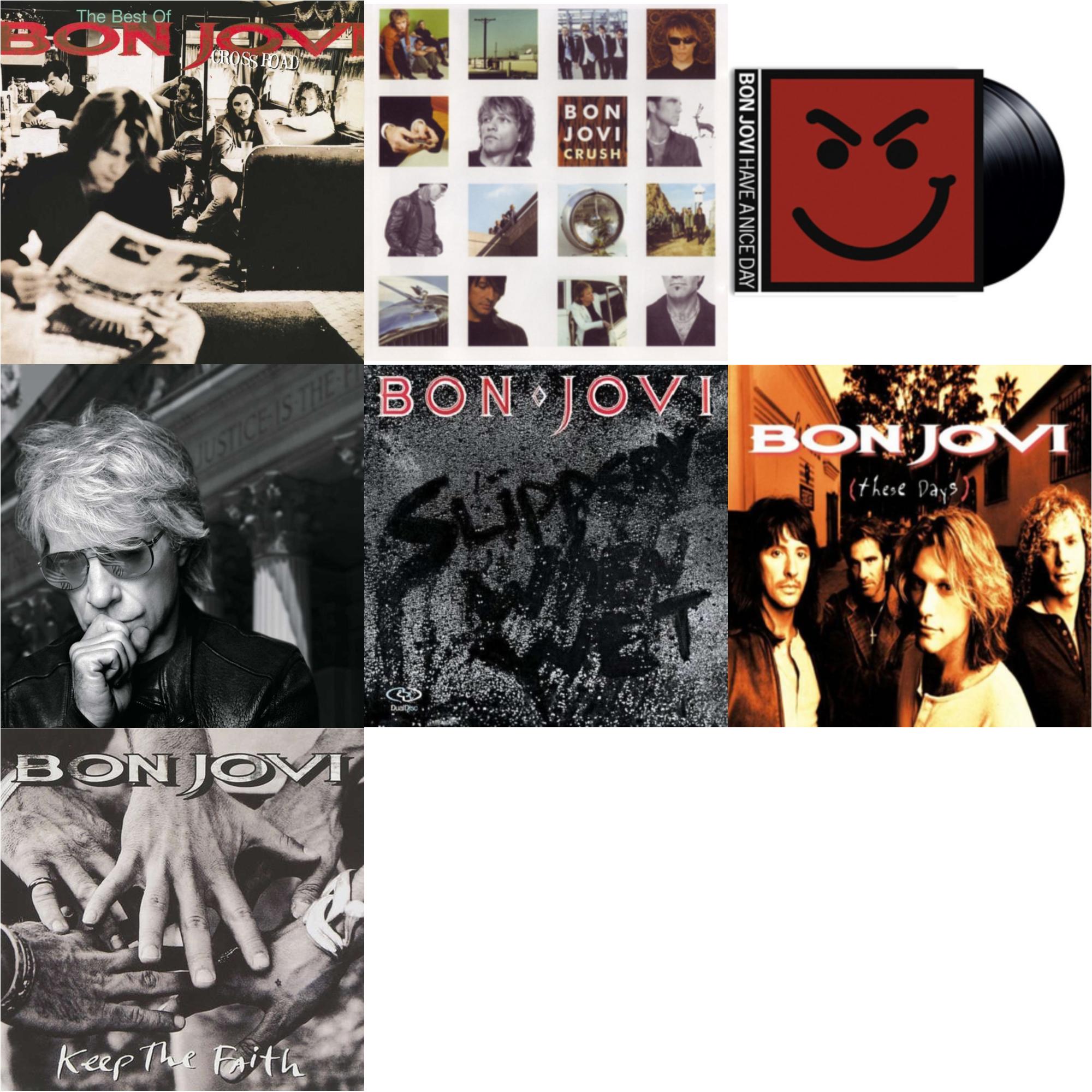 Cross Road (2LP) & 2020 (2LP/Gold Vinyl) & Slippery When Wet (180G) & Keep The Faith (180G) & These Days (180G) & Crush (180G) & Have A Niceday (180G)