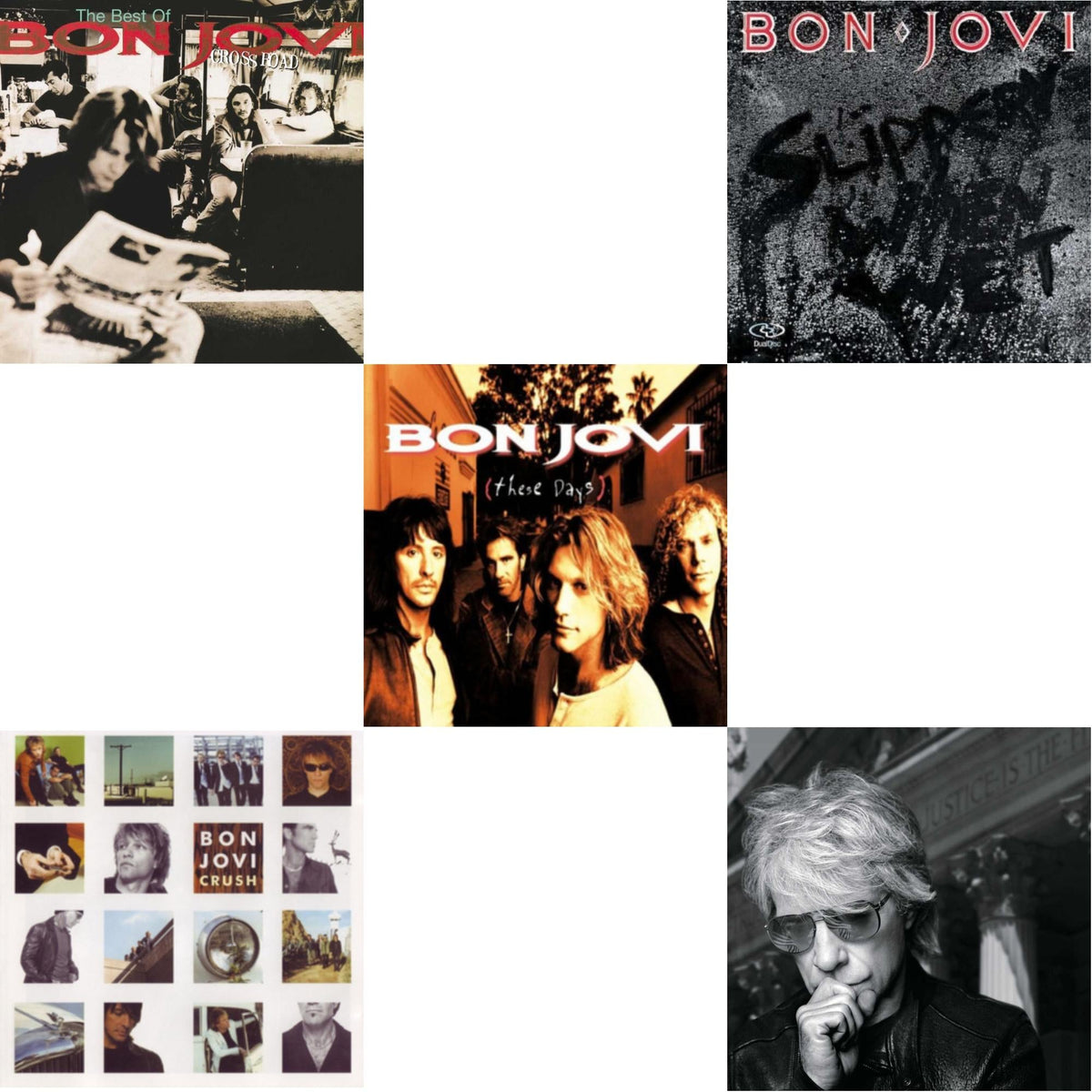 Cross Road (2LP) & 2020 (2LP/Gold Vinyl) & Slippery When Wet (180G) & These Days (180G) & Crush (180G)