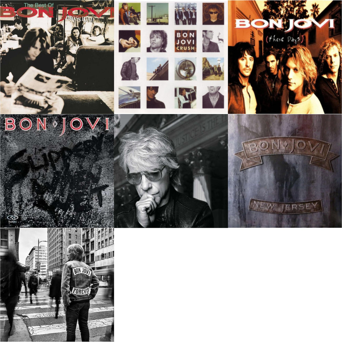 Forever & Cross Road (2LP) & 2020 (2LP/Gold Vinyl) & Slippery When Wet (180G) & New Jersey (180G) & These Days (180G) & Crush (180G)