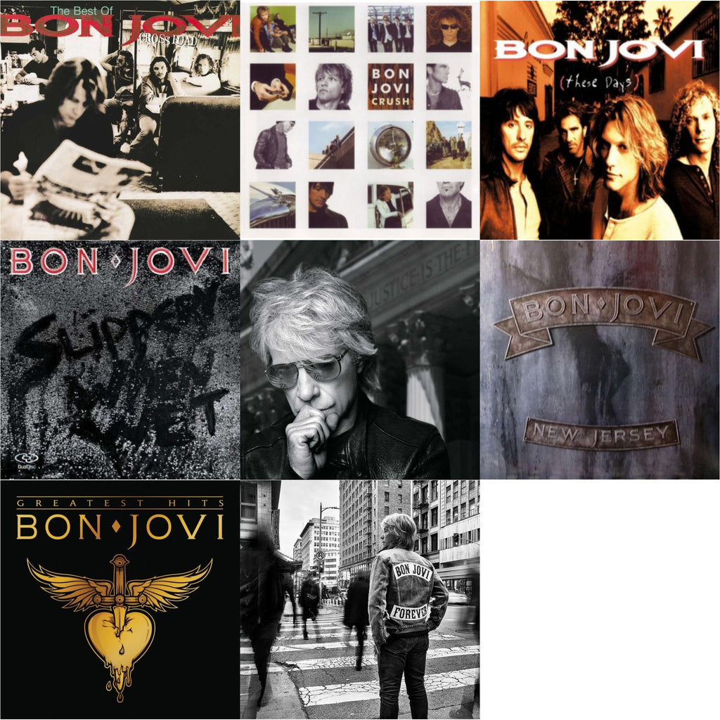 Forever & Greatest Hits (2LP) & Cross Road (2LP) & 2020 (2LP/Gold Vinyl) & Slippery When Wet (180G) & New Jersey (180G) & These Days (180G) & Crush (180G)