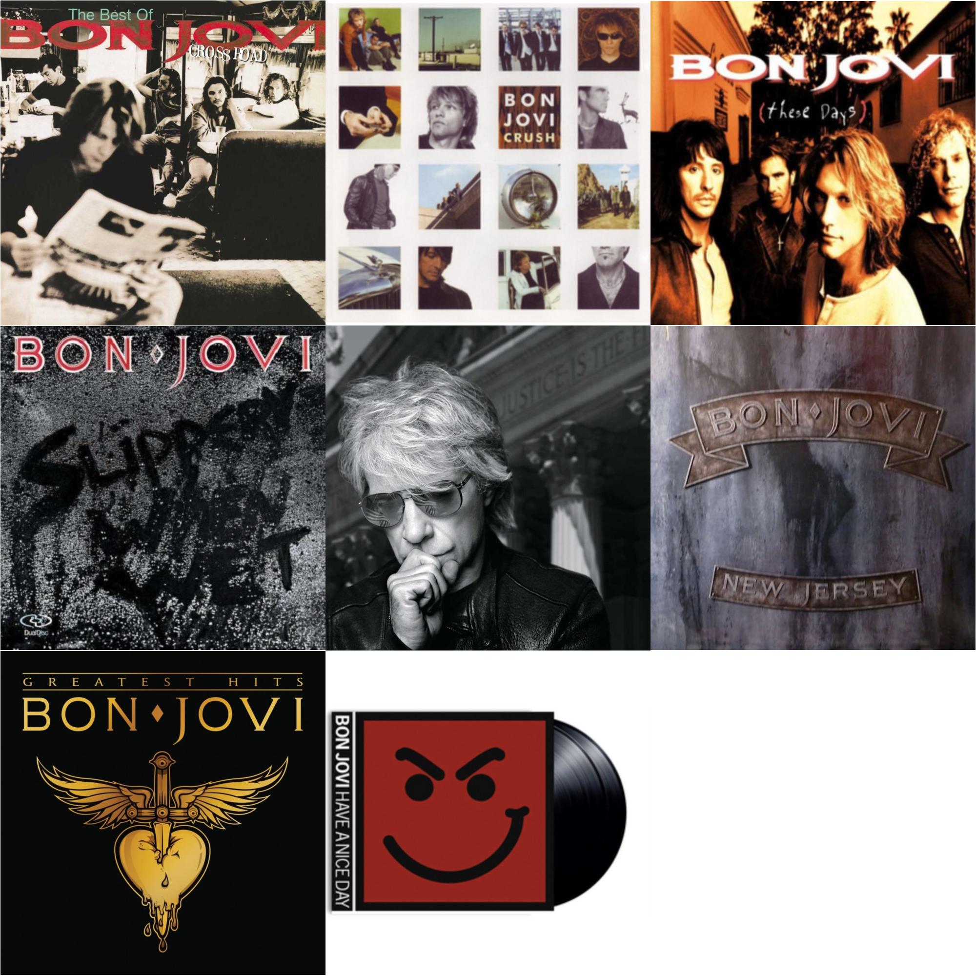 Greatest Hits (2LP) & Cross Road (2LP) & 2020 (2LP/Gold Vinyl) & Slippery When Wet (180G) & New Jersey (180G) & These Days (180G) & Crush (180G) & Have A Niceday (180G)