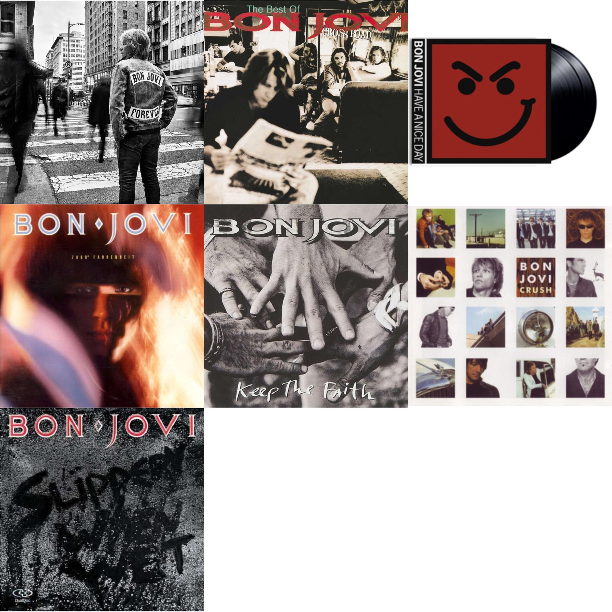 Forever & Cross Road (2LP) & 7800º Fahrenheit (180G) & Slippery When Wet (180G) & Keep The Faith (180G) & Crush (180G) & Have A Niceday (180G)