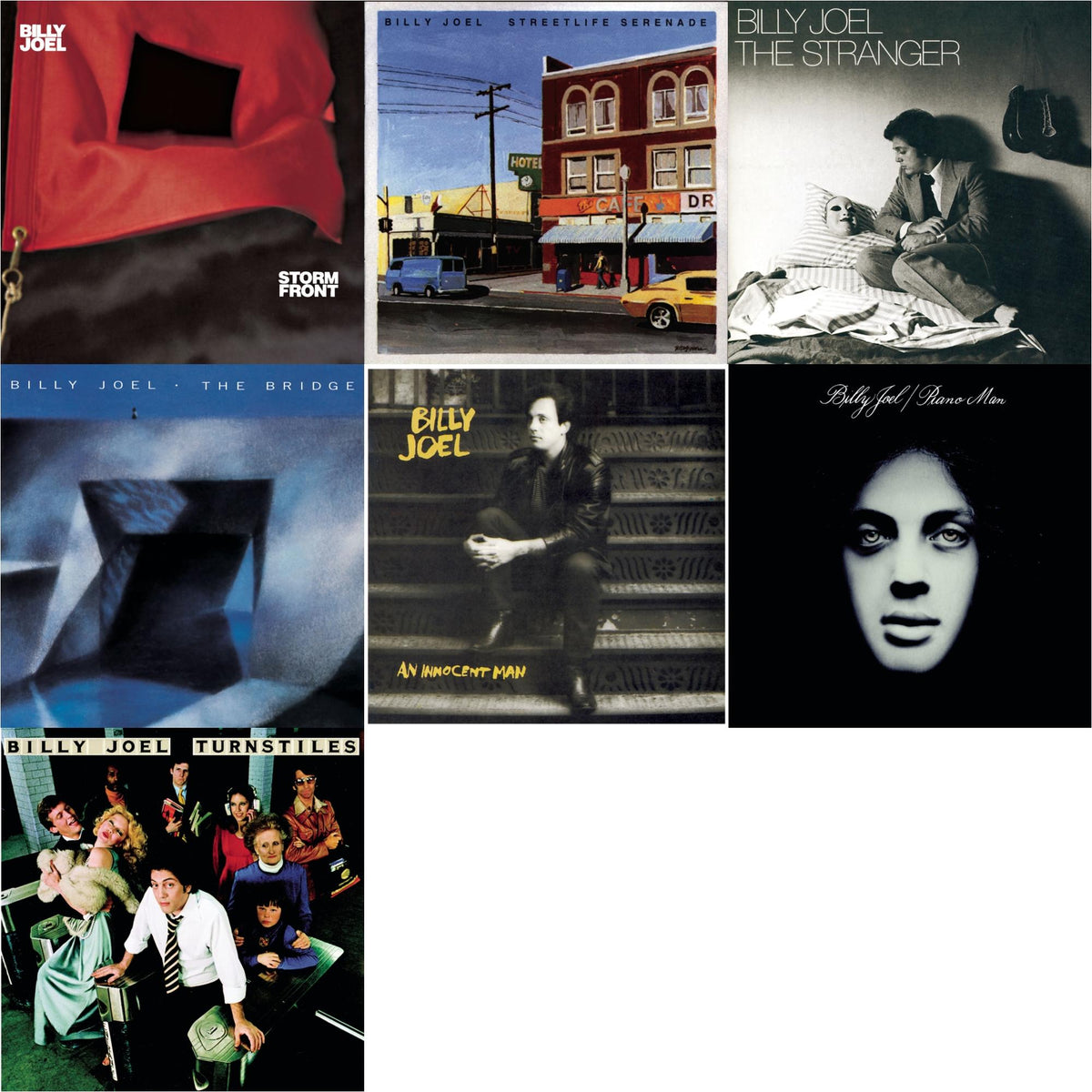 Turnstiles & Stormfront & Streetlife Serenade & Bridge & An Innocent Man & Piano Man & Stranger