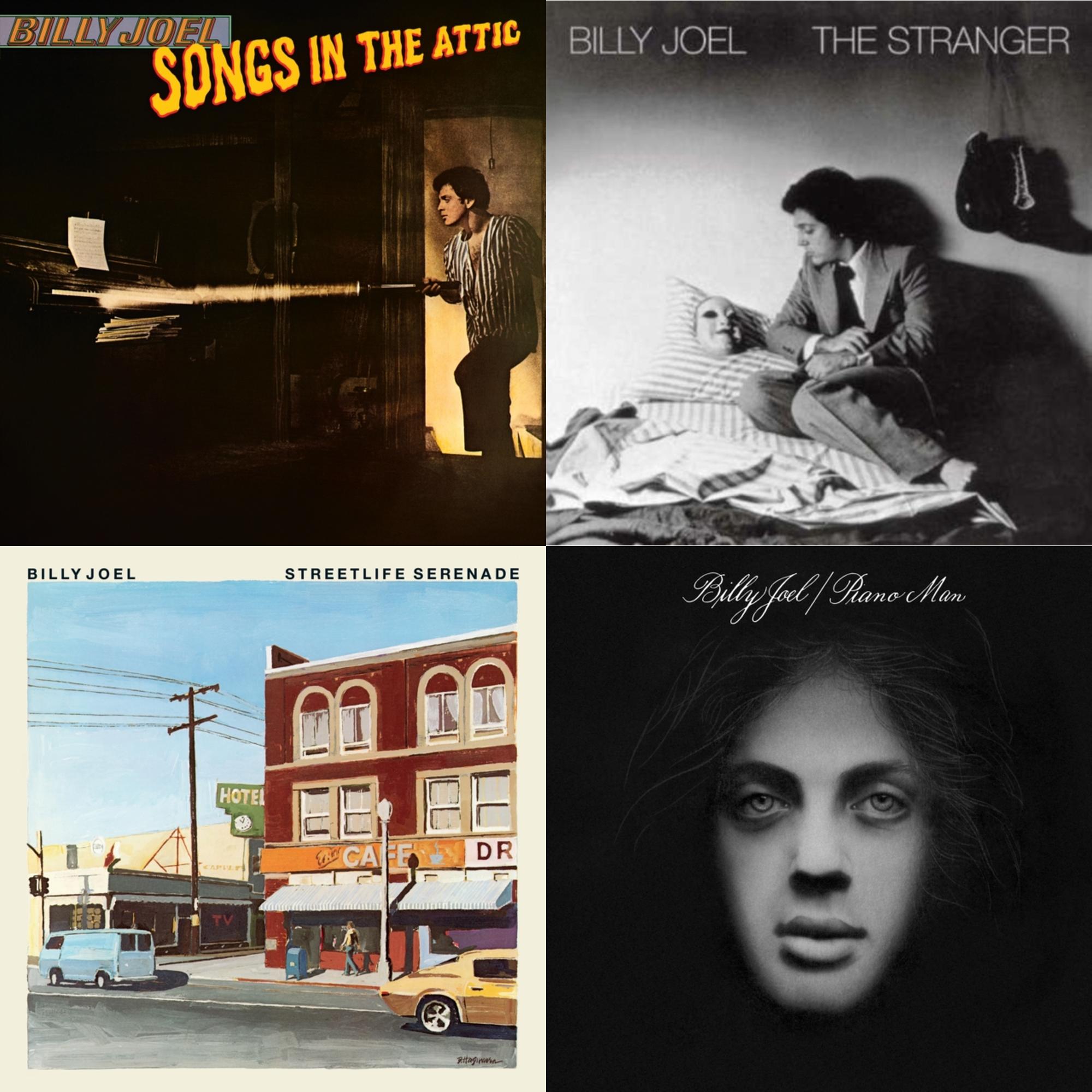 Billy Joel - Songs In The Attic & Stranger (180G) & Streetlife Serenade & Piano Man - LP Vinyl Bundle