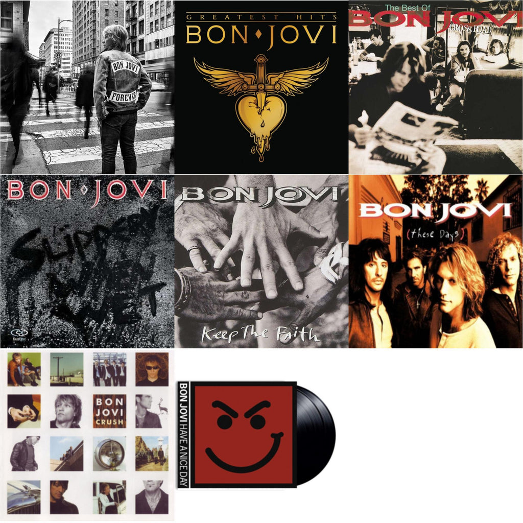 Forever & Greatest Hits (2LP) & Cross Road (2LP) & Slippery When Wet (180G) & Keep The Faith (180G) & These Days (180G) & Crush (180G) & Have A Niceday (180G)