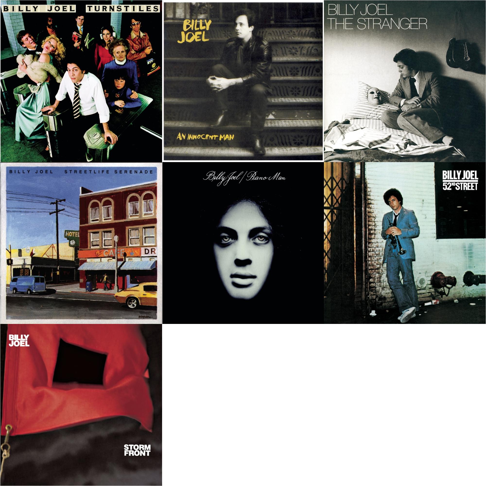 Turnstiles & Stormfront & Streetlife Serenade & An Innocent Man & 52Nd Street & Piano Man & Stranger