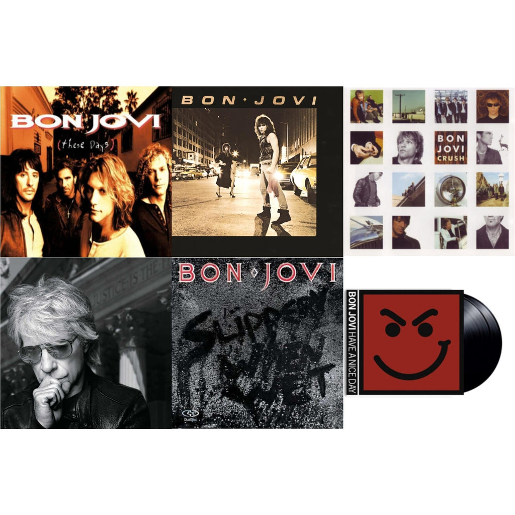 Bon Jovi - These Days (180G) & Bon Jovi (180G) & Crush (180G) & 2020 (2LP/Gold Vinyl) & Slippery When Wet (180G) & Have A Niceday (180G)