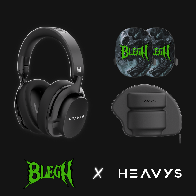 Heavys BLEGH Shells by Artist T1M Limited Edition HEAVYS Headphone Shells & Headphone Bundle