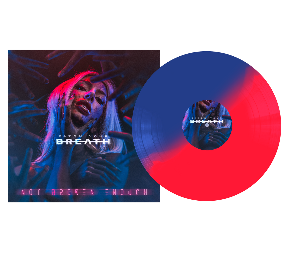 Catch Your Breath - Not Broken Enough LP (Limited Edition - Only 500 Made, Blue & Magenta Blend Vinyl) Vinyl Record