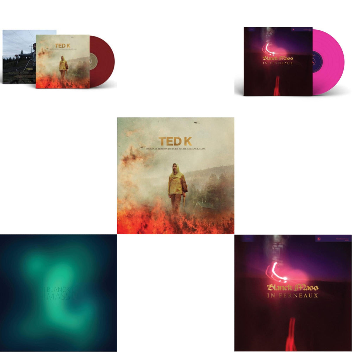 Blanck Mass - Ted K Original Score (Opaque Red LP Vinyl) & Blanck Mass (Clear Vinyl/2LP) & Ted K: Original Score & In Ferneaux (Magenta LP Vinyl) (I) & In Ferneaux