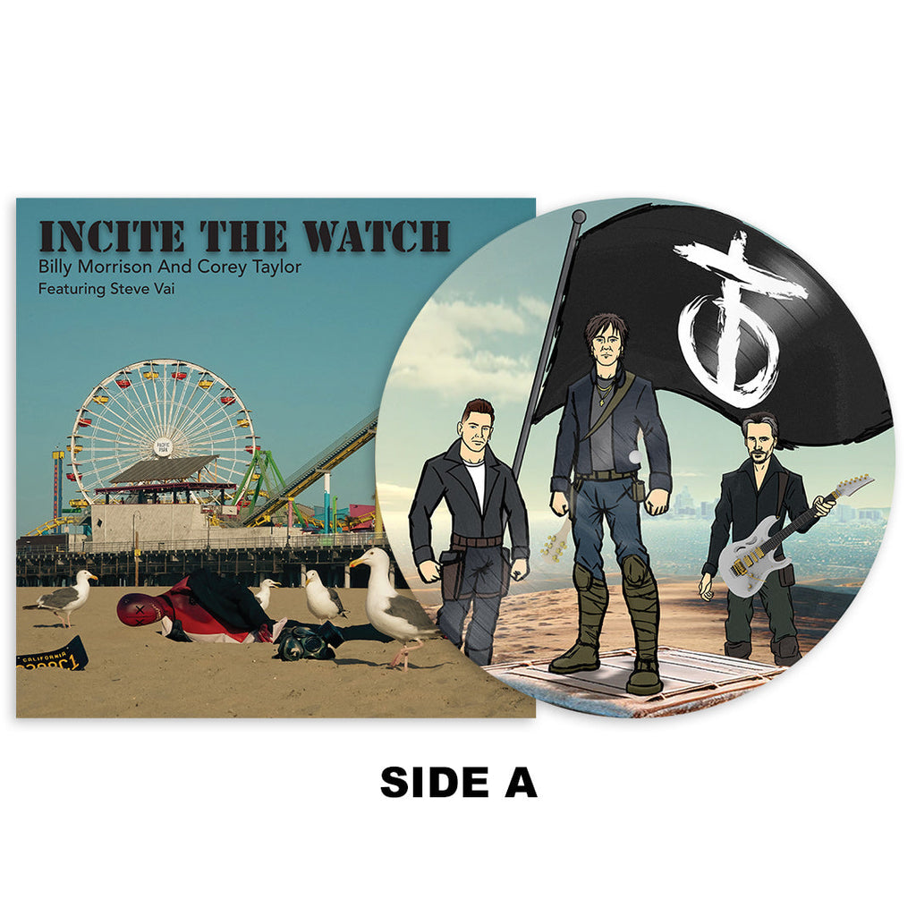 Billy Morrison and Corey Taylor Feat. Steve Vai 'Incite The Watch' 12" (Limited Edition – Only 500 Made, Picture Disc Vinyl) Vinyl Record