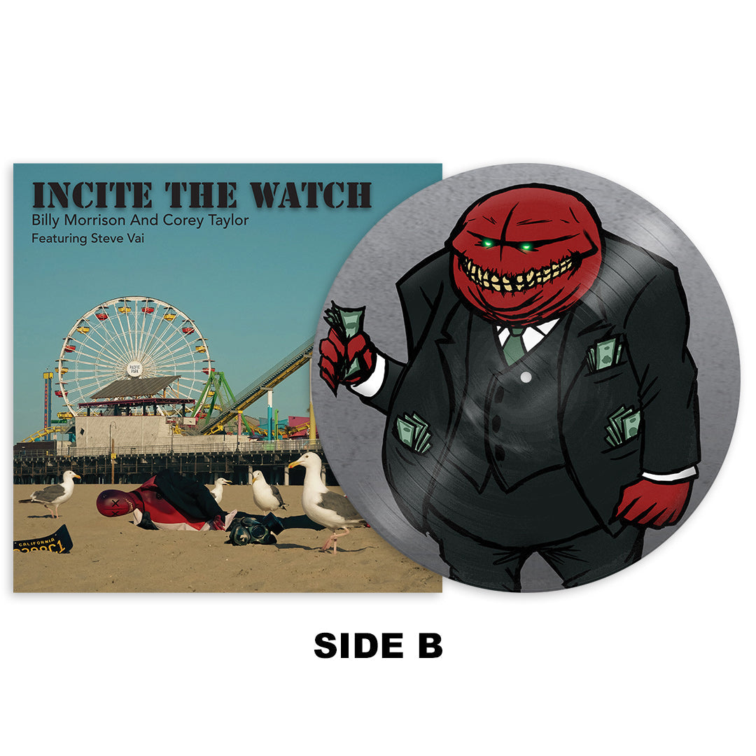 Billy Morrison and Corey Taylor Feat. Steve Vai 'Incite The Watch' 12" (Limited Edition – Only 500 Made, Picture Disc Vinyl) Vinyl Record