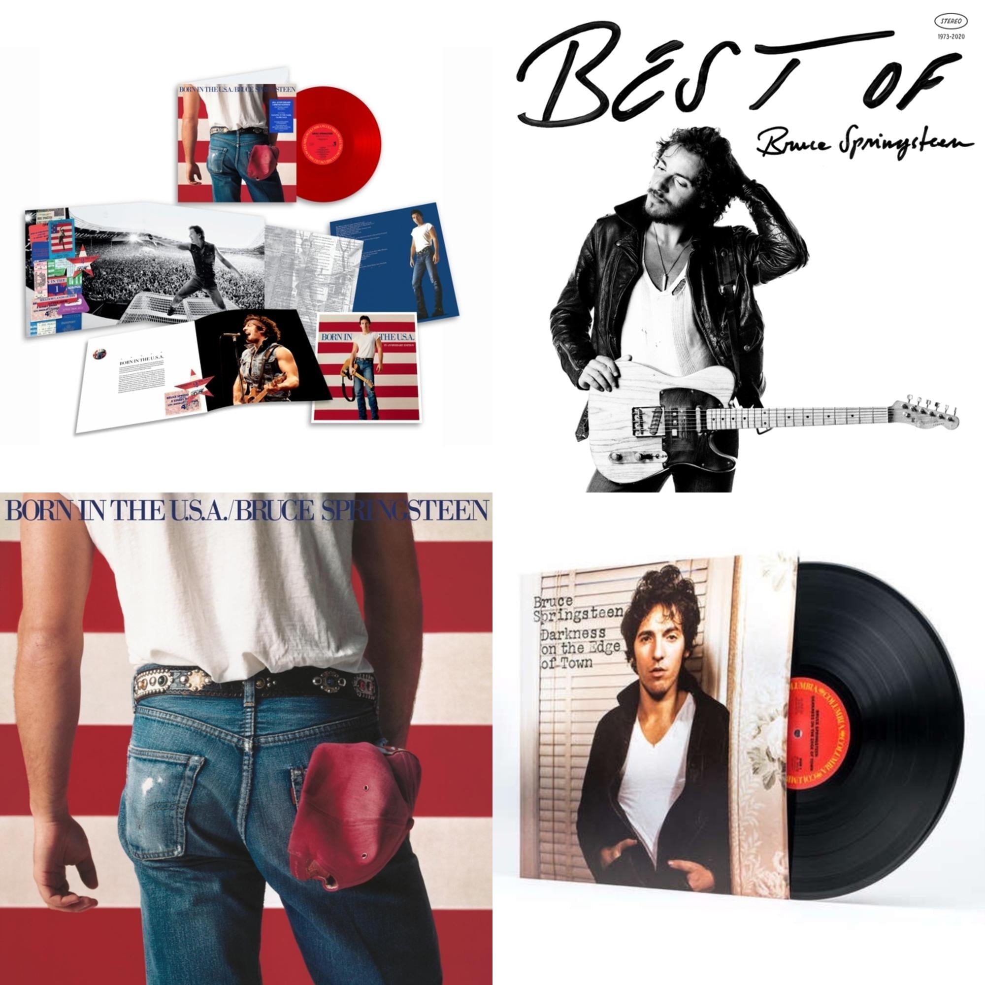 Bruce Springsteen - Born In The U.S.A. (40Th Anniversary Edition/Red LP Vinyl) & Best Of Bruce Springsteen (2LP) & Born In The U.S.A. (180G) & Darkness On The Edge Of Town (180G)