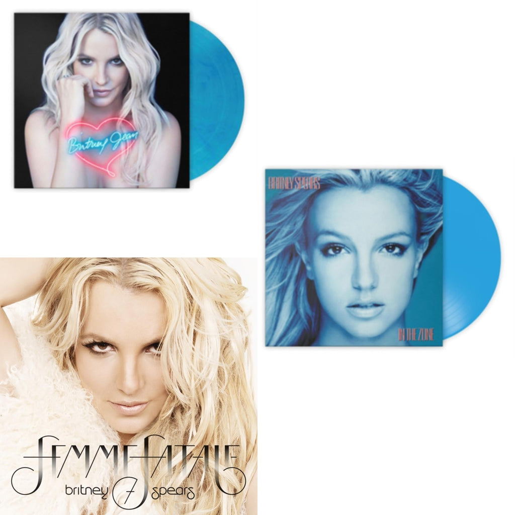 Britney Spears - Britney Jean (Blue Marbled LP Vinyl/Import) & Femme Fatale & In The Zone (Blue LP Vinyl/Import)