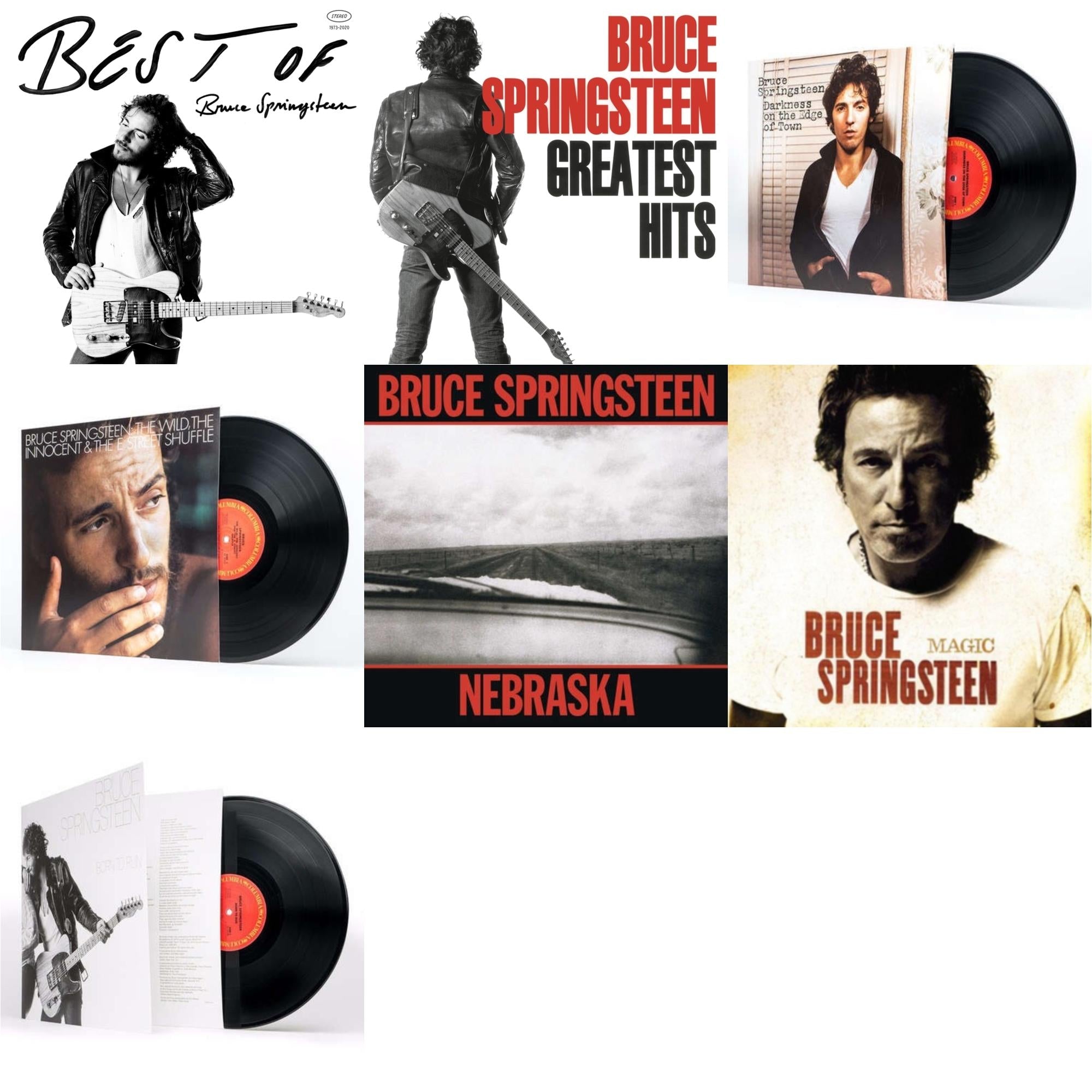 Greatest Hits (2 LP/150G Vinyl/Dl Code) & Best Of Bruce Springsteen (2LP) & Magic (180G) & Wild The Innocent & The E Street Shuffle (180G) & Born To Run (180G/Gatefold) & Darkness On The Edge Of Town (180G) & Nebraska (180G)
