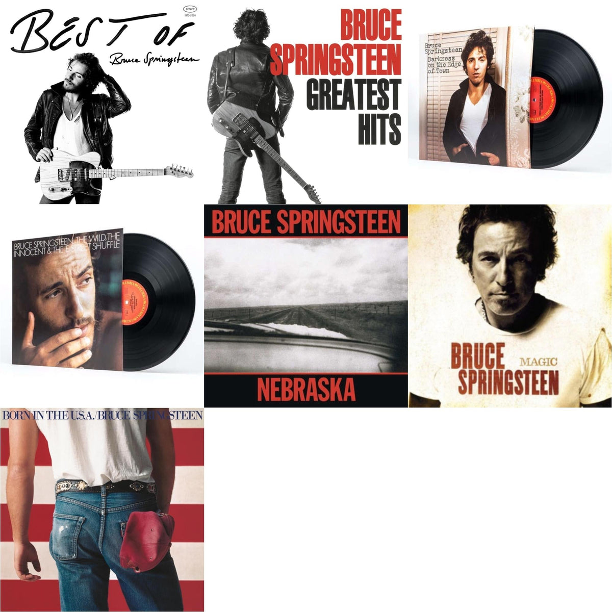 Greatest Hits (2 LP/150G Vinyl/Dl Code) & Best Of Bruce Springsteen (2LP) & Magic (180G) & Wild The Innocent & The E Street Shuffle (180G) & Darkness On The Edge Of Town (180G) & Nebraska (180G) & Born In The U.S.A. (180G)