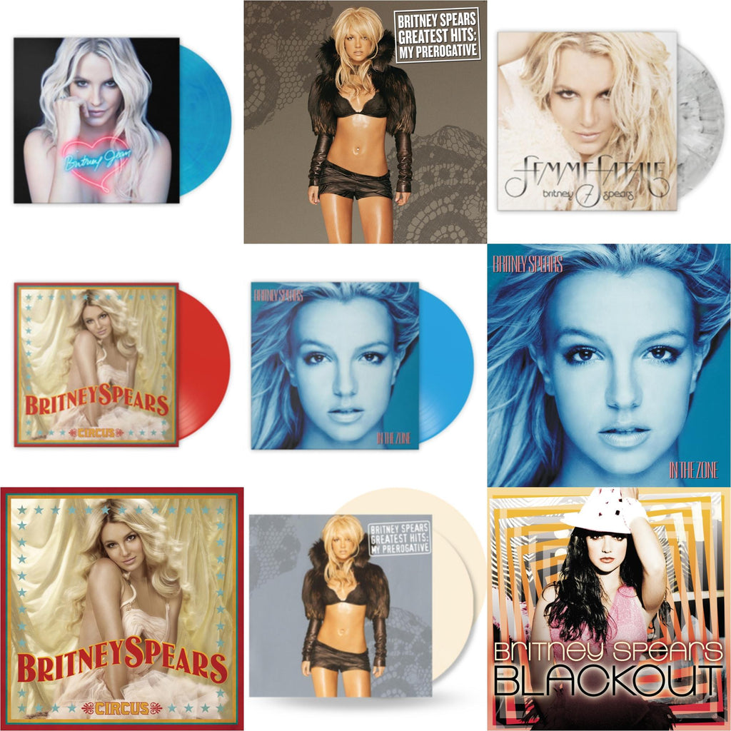 Britney Spears - Blackout & In The Zone & Circus & Greatest Hits : My Prerogative (2LP) & In The Zone (Blue LP Vinyl/Import) & Circus (Red LP Vinyl/Import) & Britney Jean (Blue Marbled LP Vinyl/Import) & Femme Fatale (Light Grey Marbled LP