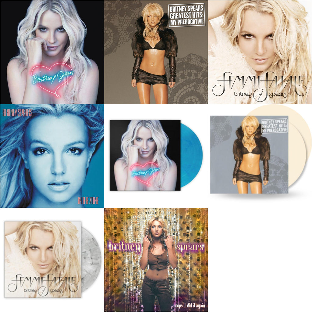 Britney Spears - Oops!... I Did It Again & In The Zone & Britney Jean & Femme Fatale & Greatest Hits : My Prerogative (2LP) & Britney Jean (Blue Marbled LP Vinyl/Import) & Femme Fatale (Light Grey Marbled LP Vinyl/Import) & Greatest Hits: My