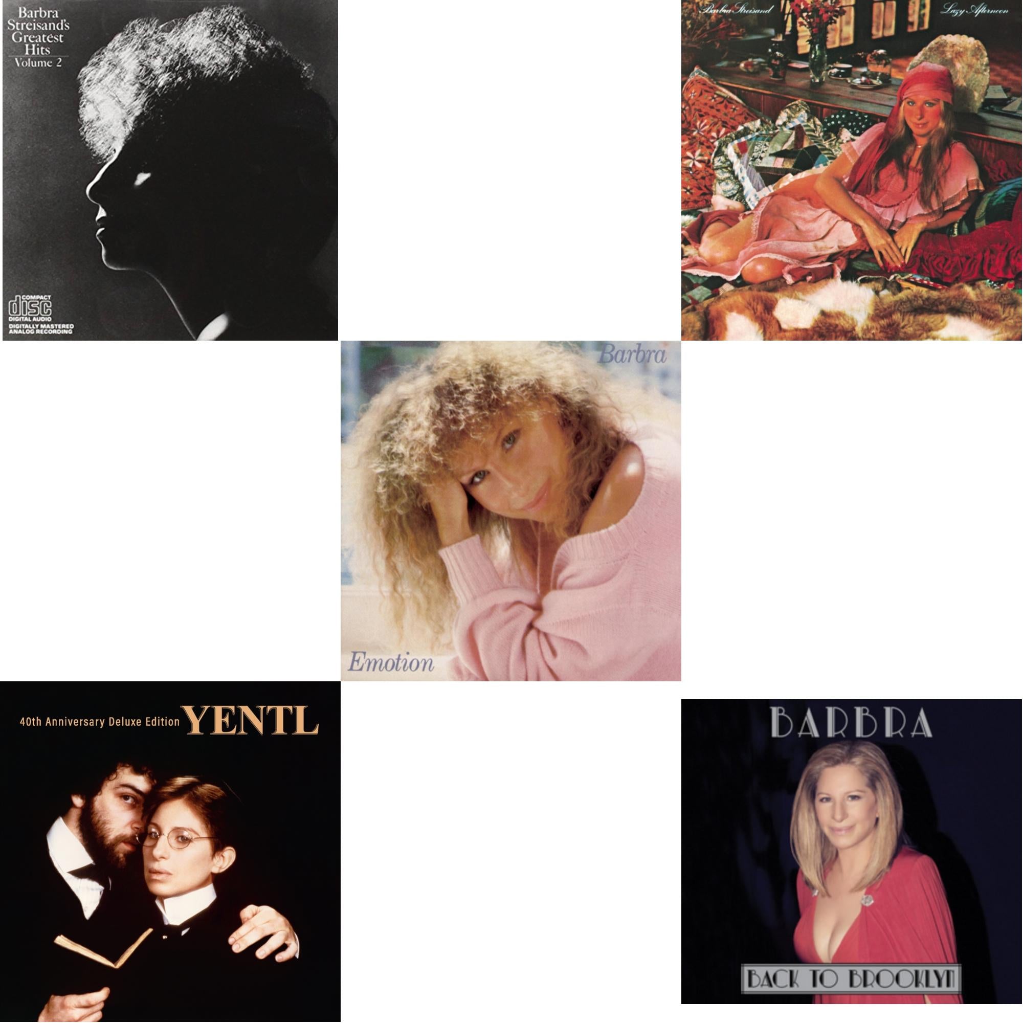 Greatest Hits Vol.2 & Yentl: 40Th Anniversary Deluxe Edition (2CD) & Emotion & Lazy Afternoon & Back To Brooklyn