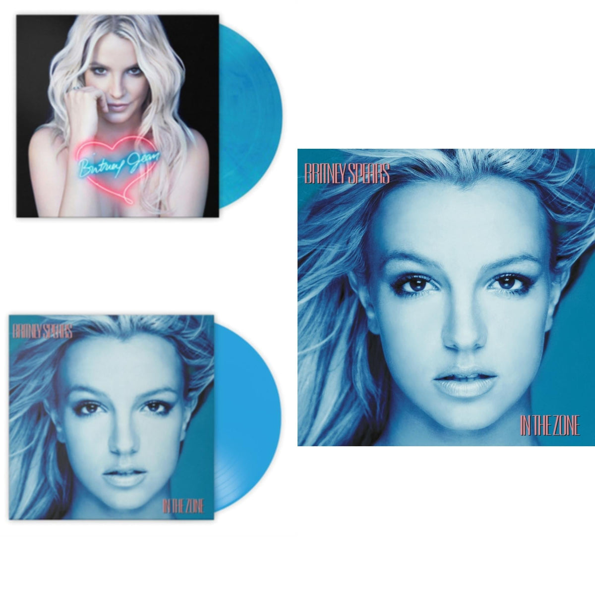 Britney Spears - Britney Jean (Blue Marbled LP Vinyl/Import) & In The Zone (Blue LP Vinyl/Import) & In The Zone