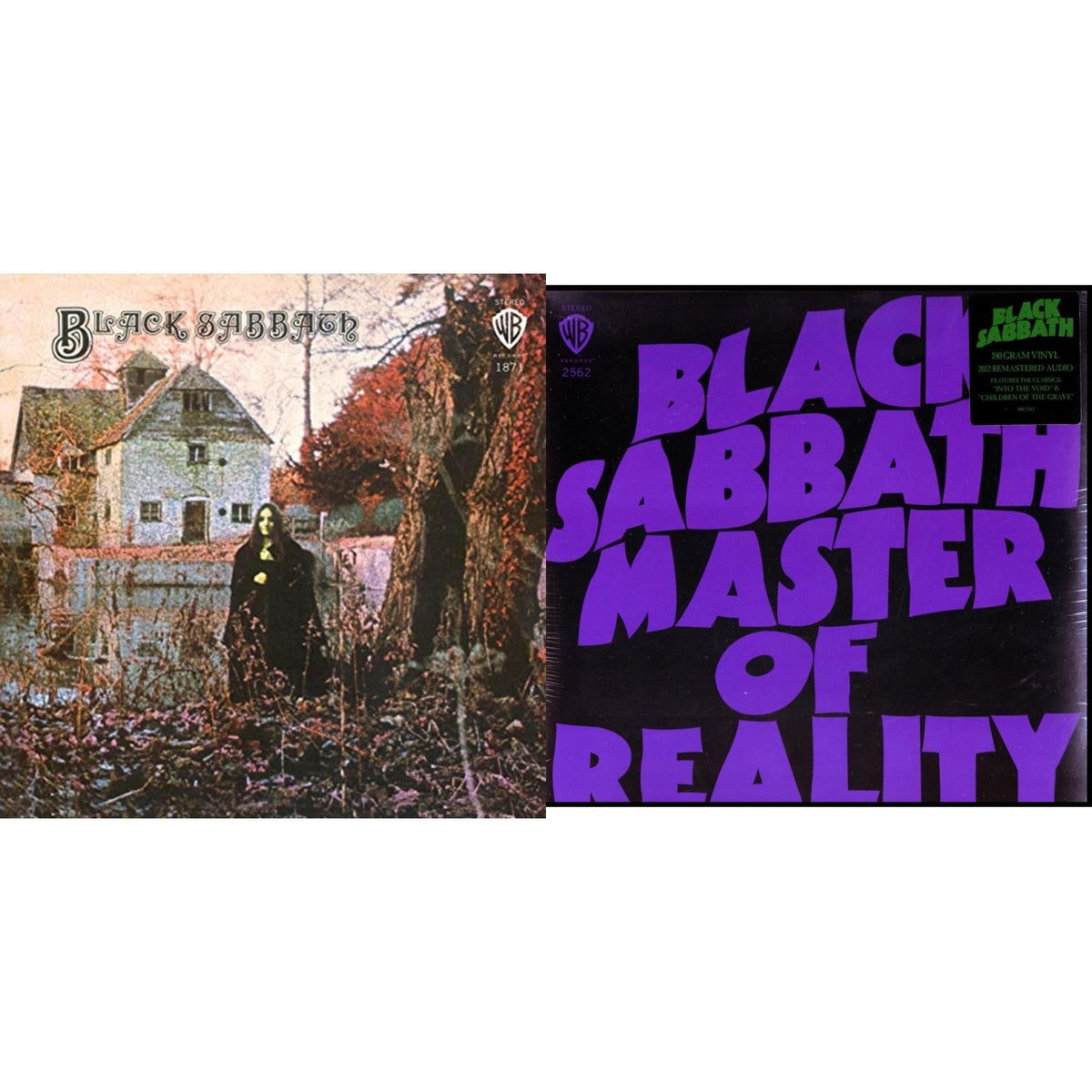 Black Sabbath - Black Sabbath (180G) & Master Of Reality (180G) - LP Vinyl Bundle