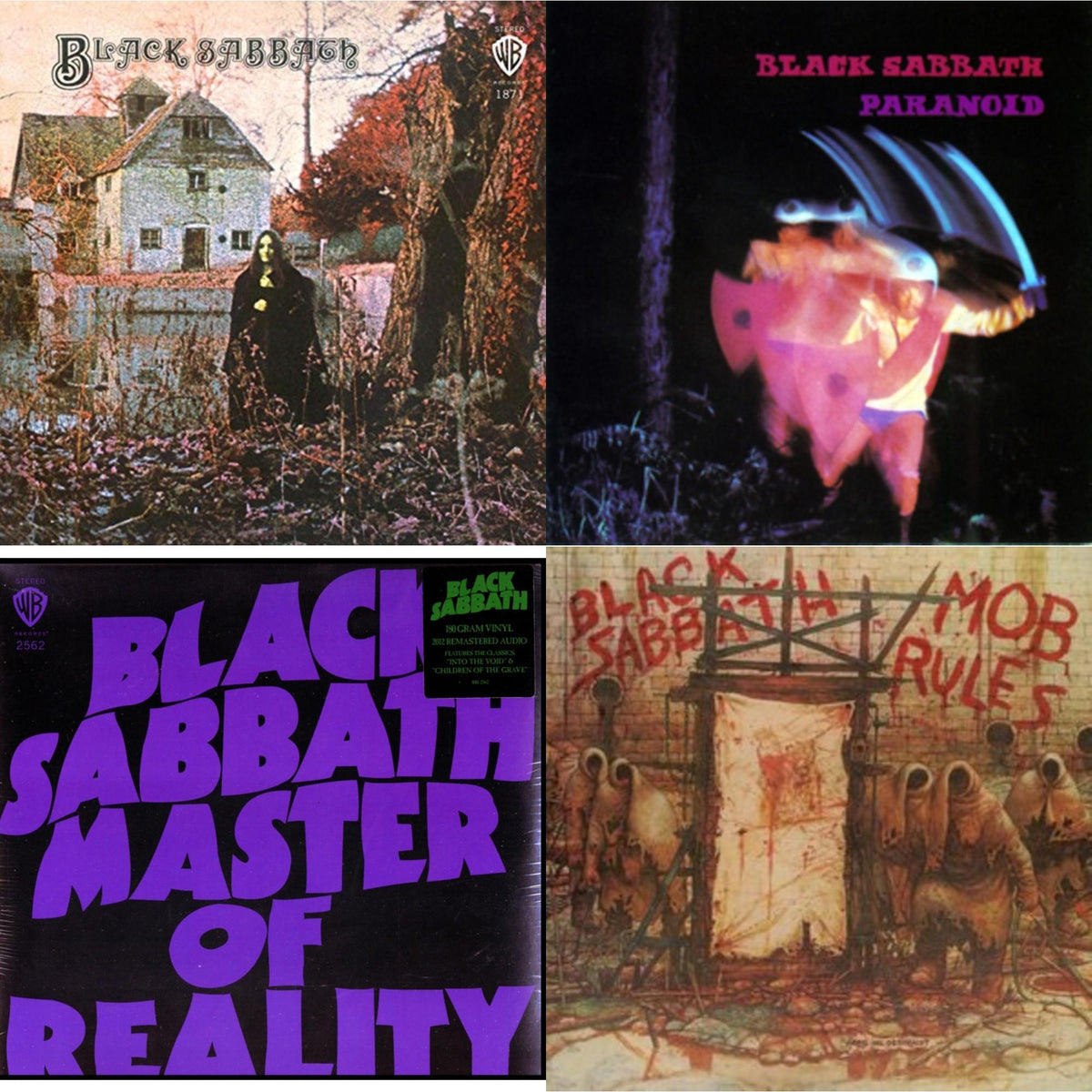Black Sabbath (180G) & Master Of Reality (180G) & Paranoid & Mob Rules (Deluxe/2LP)