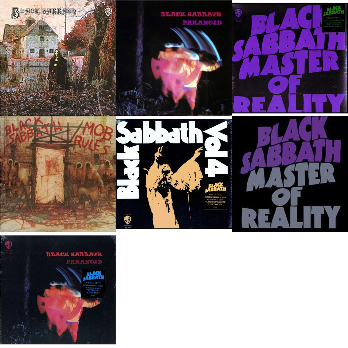 Vol. 4 (180G) & Black Sabbath (180G) & Paranoid (180G) & Master Of Reality (180G) & Paranoid & Master Of Reality & Mob Rules (Deluxe/2LP)