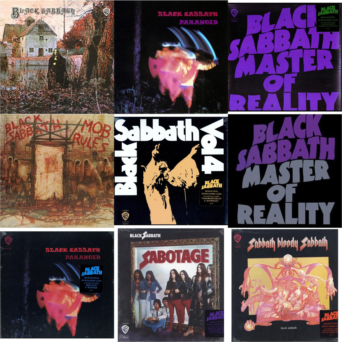Sabotage (180G) & Vol. 4 (180G) & Sabbath Bloody Sabbath (180G) & Black Sabbath (180G) & Paranoid (180G) & Master Of Reality (180G) & Paranoid & Master Of Reality & Mob Rules (Deluxe/2LP)