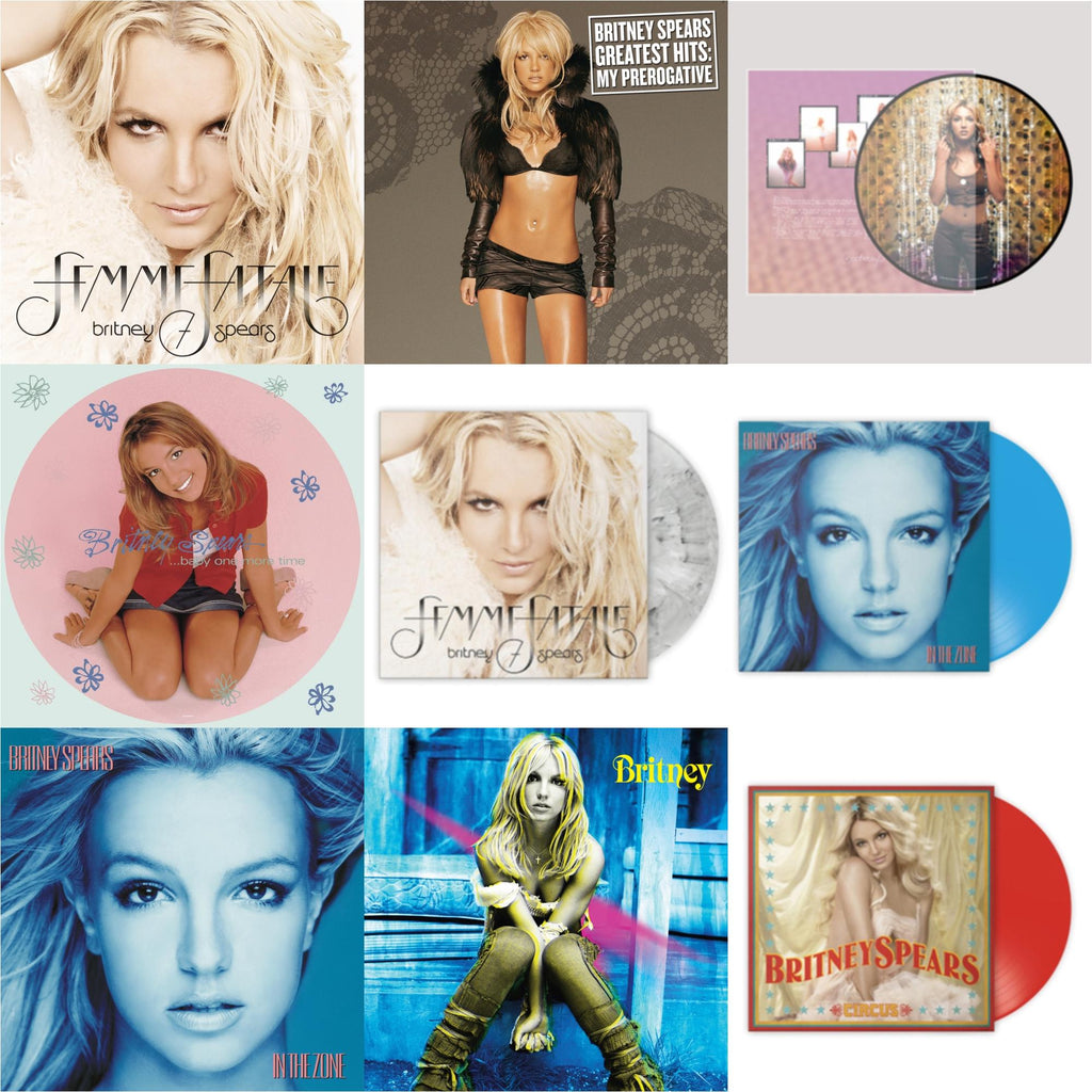 Britney Spears - Baby One More Time (Picture Disc/140G/Dl Code) & Oops!... I Did It Again (20Th Anniversary Edition Picture LP Vinyl) & Britney & In The Zone & Femme Fatale & Greatest Hits : My Prerogative (2LP) & In The Zone (Blue LP Vinyl/Import) &
