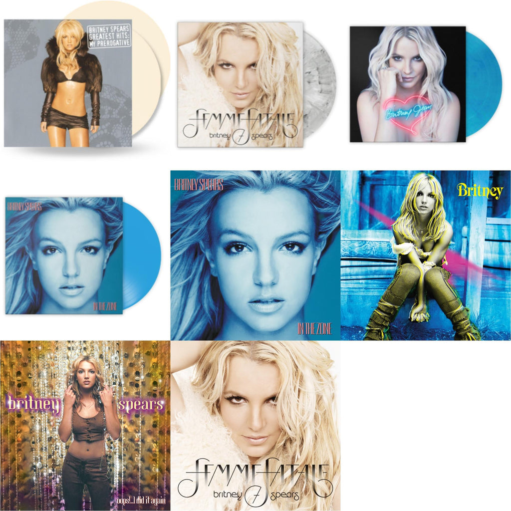 Oops!... I Did It Again & Britney & In The Zone & Femme Fatale & In The Zone (Blue LP Vinyl/Import) & Britney Jean (Blue Marbled LP Vinyl/Import) & Femme Fatale (Light Grey Marbled LP Vinyl/Import) & Greatest Hits: My Prerogative (2LP/Cream Vinyl/Import)