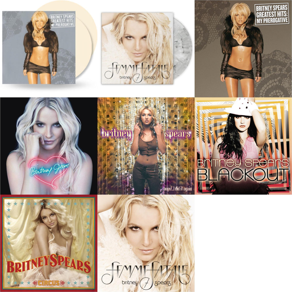 Oops!... I Did It Again & Blackout & Circus & Britney Jean & Femme Fatale & Greatest Hits : My Prerogative (2LP) & Femme Fatale (Light Grey Marbled LP Vinyl/Import) & Greatest Hits: My Prerogative (2LP/Cream Vinyl/Import)