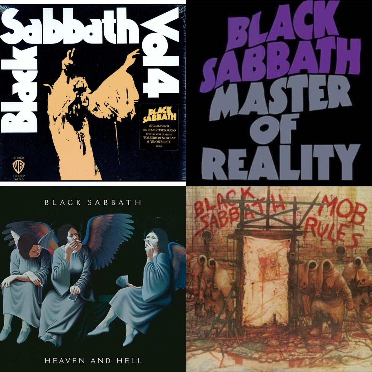 Vol. 4 (180G) & Master Of Reality & Heaven & Hell (Deluxe/2LP) & Mob Rules (Deluxe/2LP)