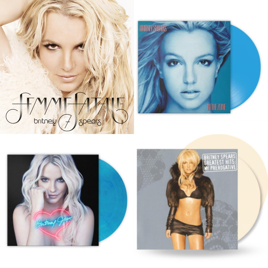 Britney Spears - Femme Fatale & In The Zone (Blue LP Vinyl/Import) & Britney Jean (Blue Marbled LP Vinyl/Import) & Greatest Hits: My Prerogative (2LP/Cream Vinyl/Import)