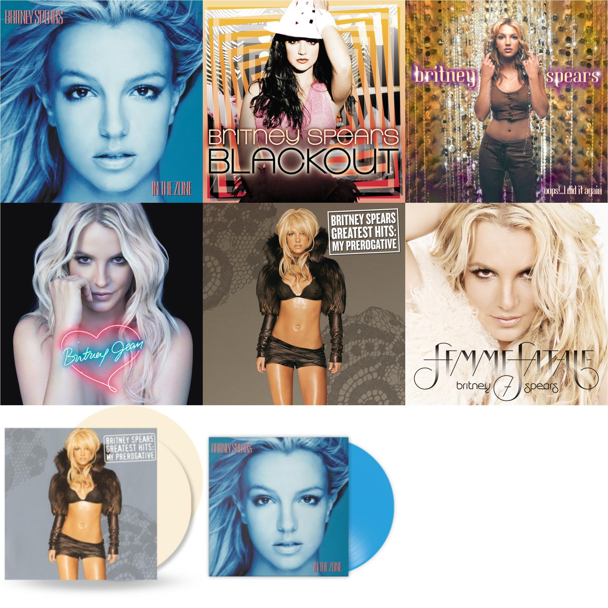 Oops!... I Did It Again & Blackout & In The Zone & Britney Jean & Femme Fatale & Greatest Hits : My Prerogative (2LP) & In The Zone (Blue LP Vinyl/Import) & Greatest Hits: My Prerogative (2LP/Cream Vinyl/Import)