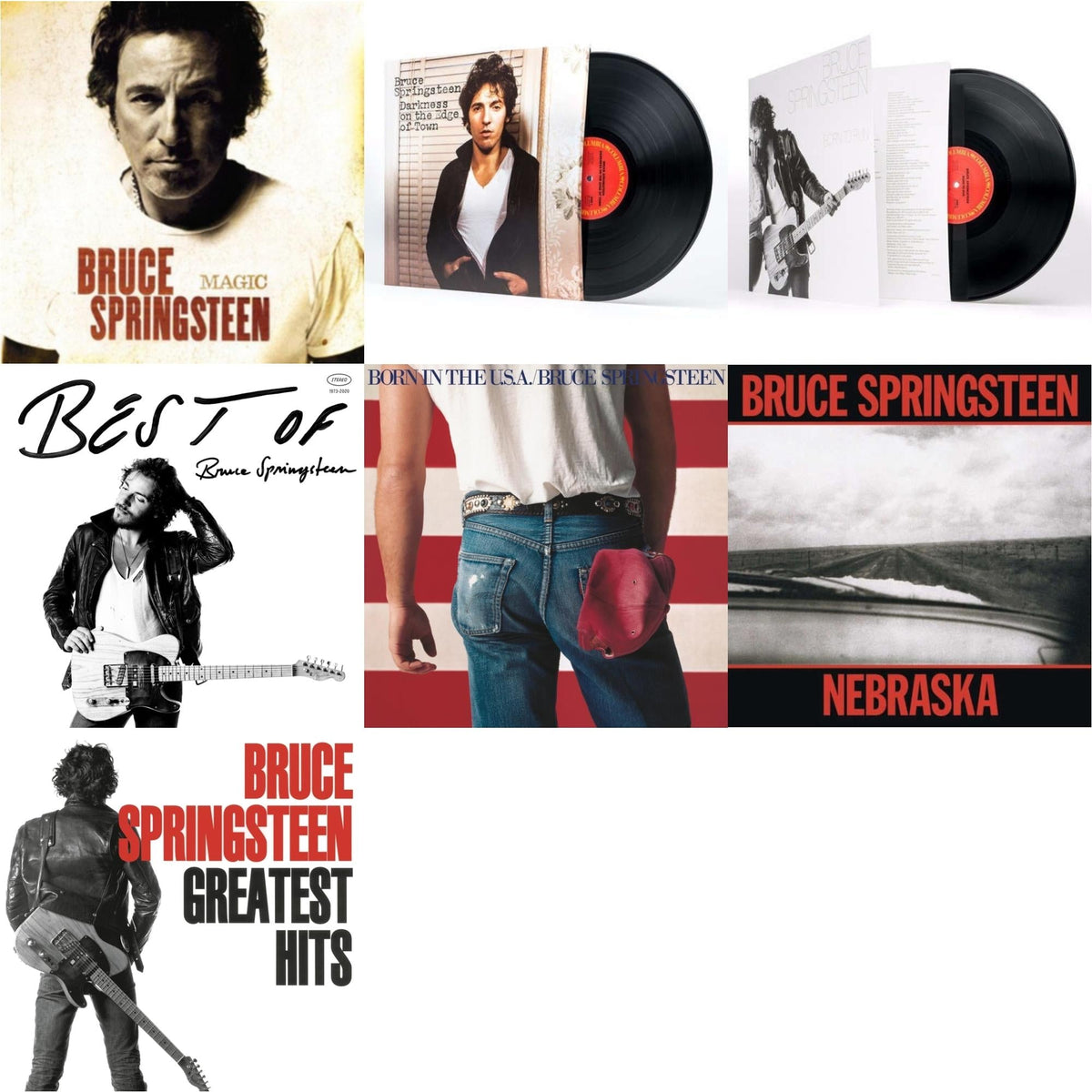 Greatest Hits (2 LP/150G Vinyl/Dl Code) & Best Of Bruce Springsteen (2LP) & Magic (180G) & Born To Run (180G/Gatefold) & Darkness On The Edge Of Town (180G) & Nebraska (180G) & Born In The U.S.A. (180G)