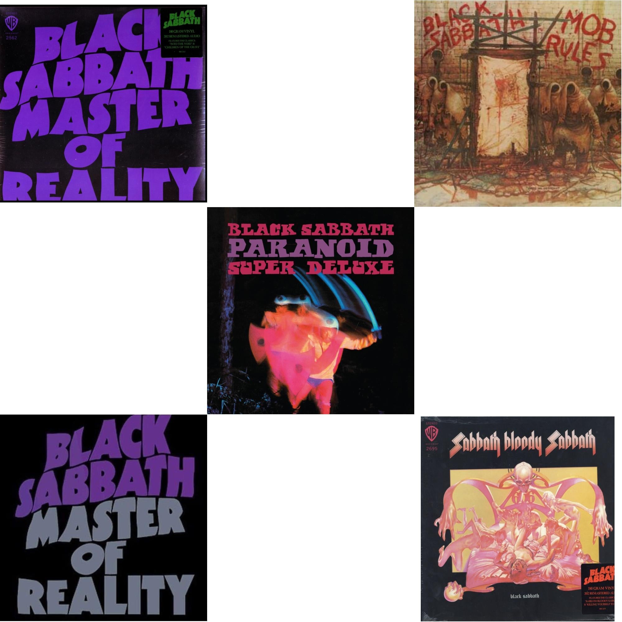 Black Sabbath - Sabbath Bloody Sabbath (180G) & Master Of Reality (180G) & Master Of Reality & Paranoid (Deluxe Edition) & Mob Rules (Deluxe/2LP)