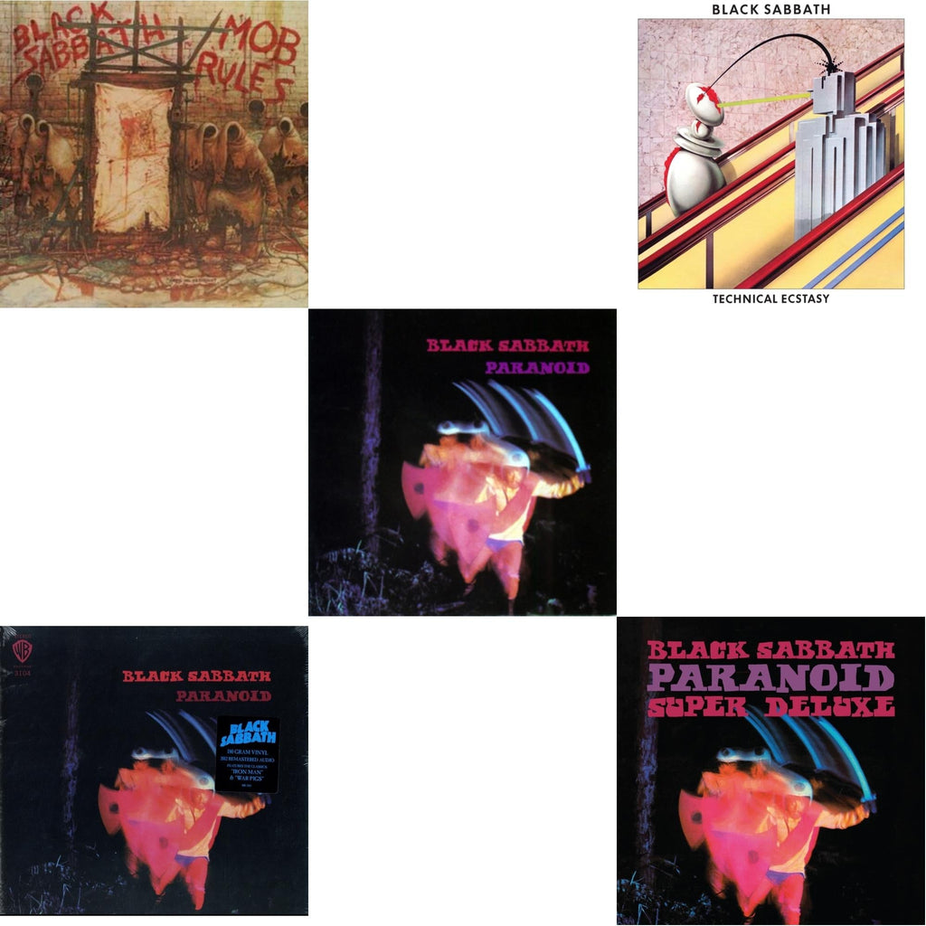 Black Sabbath - Paranoid (180G) & Paranoid & Technical Ecstasy (Super Deluxe Edition/5LP) & Paranoid (Deluxe Edition) & Mob Rules (Deluxe/2LP)
