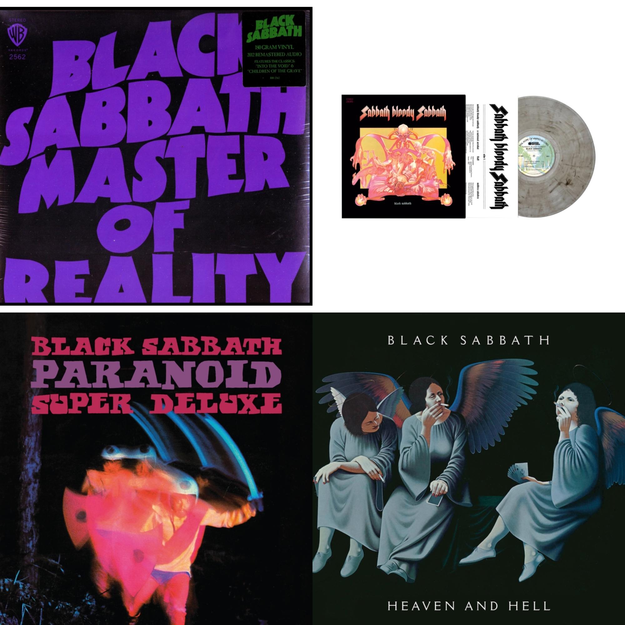 Black Sabbath - Master Of Reality (180G) & Sabbath Bloody Sabbath (Smoky LP Vinyl) (Syeor) & Paranoid (Deluxe Edition) & Heaven & Hell (Deluxe/2LP)
